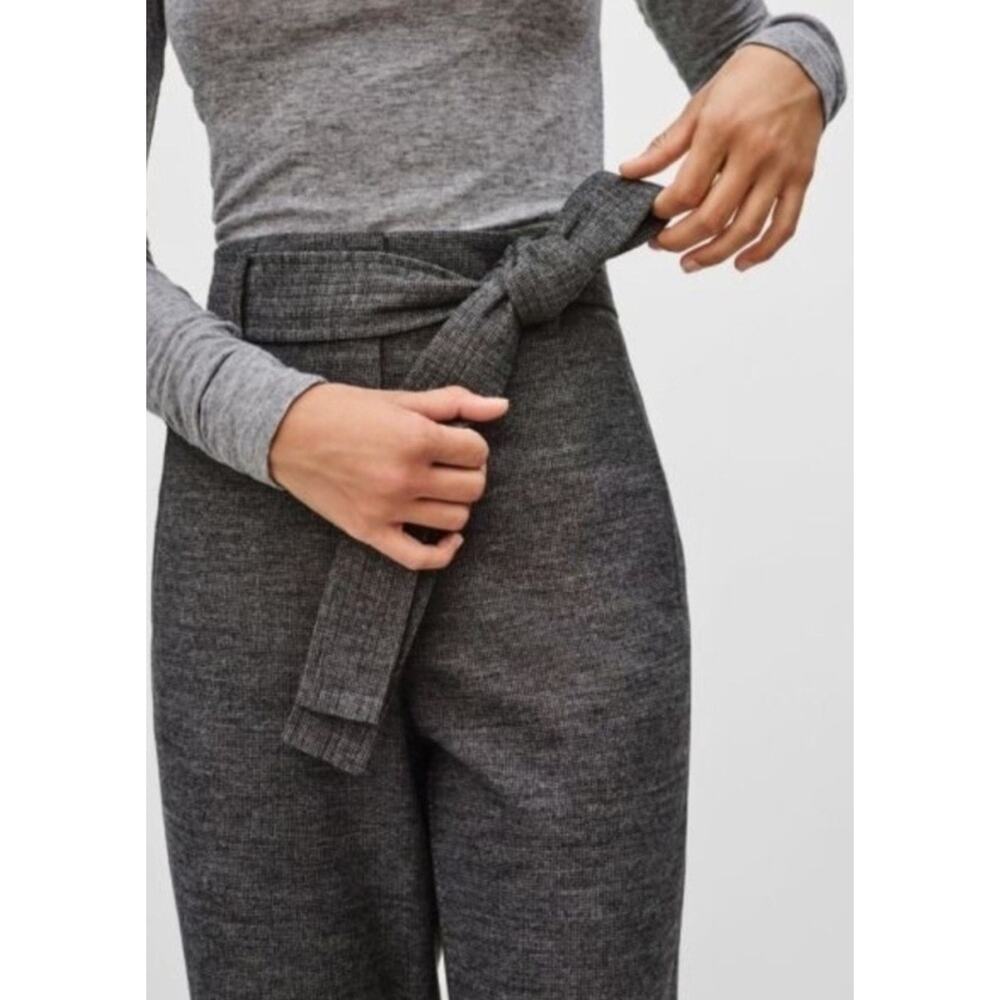 Aritzia Wilfred Jallade Grey Cashmere Wool Blend Tweed Pants 10 High Rise Ankle - Picture 3 of 14